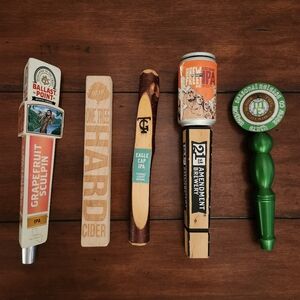 Lot Of 5 Assorted Beer Tap Handles